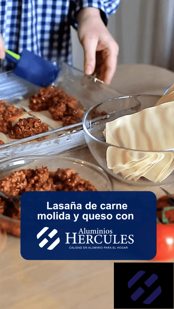 Lasaña de carne molida y queso – Aluminios Hércules